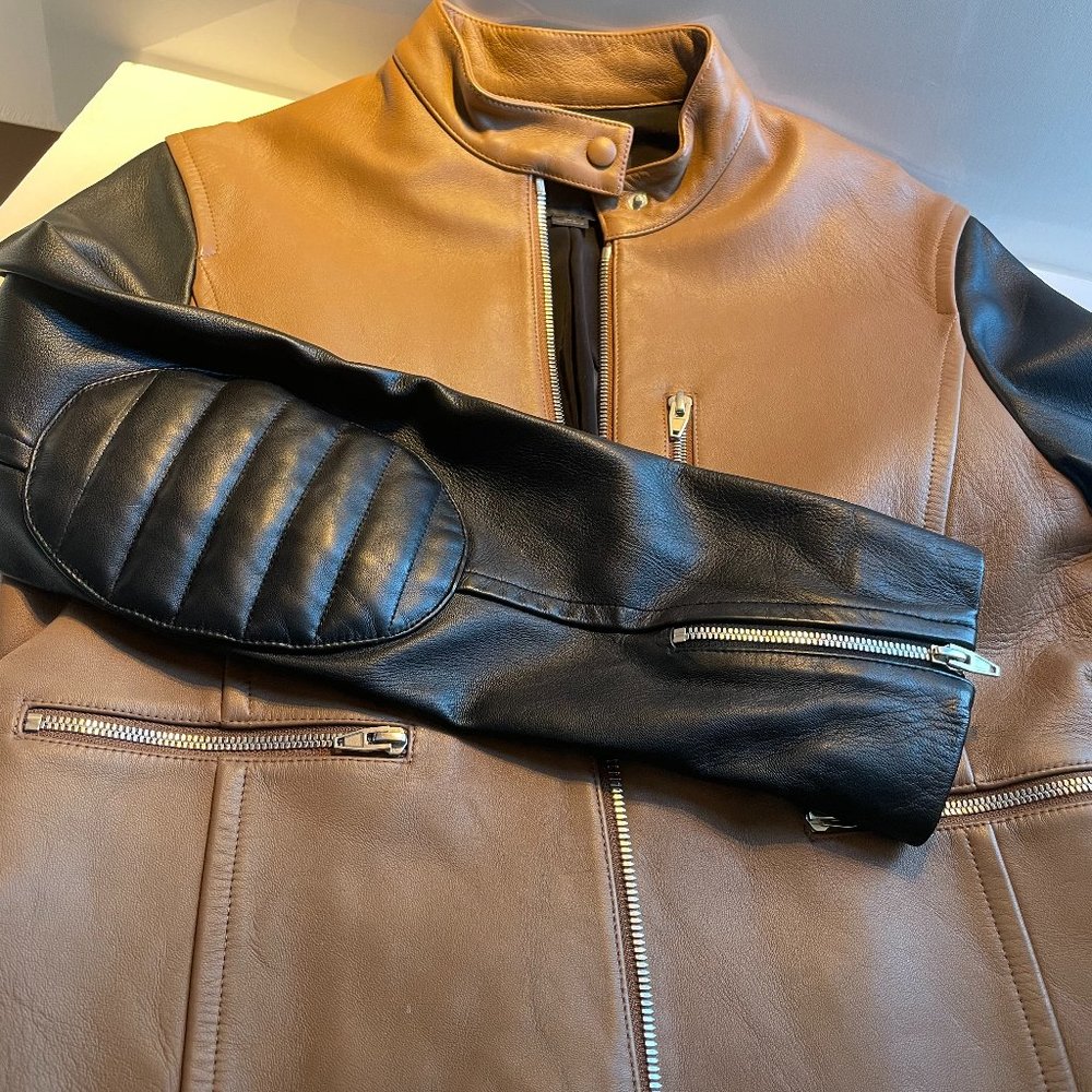 Alexander Wang Leather Two-tone Jacket - Picture 6 of 16